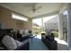 Relaxing screened porch with comfortable seating and a view of the backyard at 769 Ashley Woods Dr, Gibsonville, NC 27249