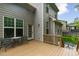 Elevated wood deck with outdoor seating, a tranquil outdoor space at 144 Cobble Ridge Dr, Pittsboro, NC 27312