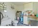 Efficient utility room with laundry sink, toilet, storage cabinets, and water heater for added convenience at 1542 Albright Ave, Burlington, NC 27215