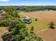 Aerial view of property showcasing home, outbuildings, surrounding land and landscape at 175 Bill Avery Rd, Coats, NC 27521
