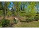 Wood bridge situated amongst the trees in the backyard at 1804 N Alston Ave, Durham, NC 27701
