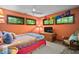 Bright bedroom with natural light, a ceiling fan, and vibrant decor at 195 Nicks W Bnd, Pittsboro, NC 27312