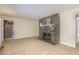 Cozy living room with stone fireplace feature at 2009 Mallard Ln, Raleigh, NC 27609