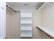 Spacious walk-in closet with shelving and hanging rods, offering ample storage solutions for clothing and accessories at 2901 Hunters Bluff Dr, Raleigh, NC 27606