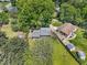Aerial view of the property showcasing mature trees and the surrounding neighborhood at 2904 Falkirk Pl, Raleigh, NC 27604