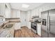 Well-equipped kitchen with stainless steel appliances, granite countertops, and ample cabinet space at 2904 Falkirk Pl, Raleigh, NC 27604