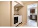Laundry area with appliances and storage shelves at 3 Little Stone Cir, Durham, NC 27703