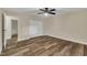 Comfortable bedroom with hardwood floors and closet space at 3116 Henslowe Dr, Raleigh, NC 27603