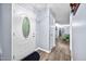 Clean foyer with light grey walls, a white front door and wood-look flooring at 3312 Shannon Cir, Apex, NC 27539