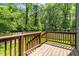 Wooden deck overlooking a spacious green lawn at 337 Merrywood Dr, Raleigh, NC 27610