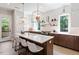 Gourmet kitchen featuring a center island, stainless appliances and custom cabinets at 337 Merrywood Dr, Raleigh, NC 27610