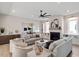 Inviting living room with a fireplace and neutral furniture at 337 Merrywood Dr, Raleigh, NC 27610