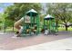 Community playground with slides, climbing structures and ample shade at 337 Merrywood Dr, Raleigh, NC 27610