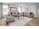 Cozy living room with neutral tones, large windows, and elegant decor, creating an inviting atmosphere at 368 N Coral Bells Way, Four Oaks, NC 27524