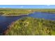 Aerial view showcasing a secluded home surrounded by trees on a lake at 4500 Governor Hunt St, Efland, NC 27243