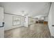 The living room boasts wood-look floors and a fireplace, creating a cozy and inviting atmosphere at 4500 Governor Hunt St, Efland, NC 27243