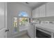 Bright laundry room featuring washer, dryer, and window views, a perfect blend of functionality and comfort at 5016 Dillswood Ln, Raleigh, NC 27606