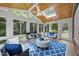 Relaxing sunroom filled with windows and a skylight providing ample light and views of the outdoors at 5016 Dillswood Ln, Raleigh, NC 27606