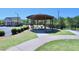 Community gazebo provides a shaded gathering space with picnic tables and nearby parking at 547 Historic Dr, Hillsborough, NC 27278