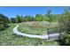Scenic community pond with walking path and landscaping, perfect for a relaxing stroll at 547 Historic Dr, Hillsborough, NC 27278
