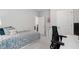 Bedroom featuring a modern study area and light gray walls at 594 Historic Dr, Hillsborough, NC 27278
