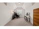 Bonus room office with desk and carpet at 607 Millbrook Dr, Pittsboro, NC 27312