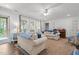 Bright living room featuring comfortable seating, hardwood floors, and large windows at 626 Bailey Rd, Coats, NC 27521