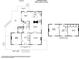 A black and white floor plan showing two stories, dimensions and room layouts at 7129 Dexter Rd, Oxford, NC 27565