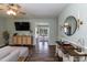 Bright living room with a ceiling fan and open view to the dining area at 7698 Nc Highway 222, Kenly, NC 27542