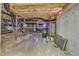 Unfinished basement featuring concrete flooring, exposed ductwork, and cinderblock walls ready for customization at 8012 Glenbrittle Way, Raleigh, NC 27615