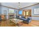 Comfortable living room with hardwood floors, fireplace, and stylish decor at 8407 Millers Bnd, Bahama, NC 27503