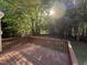 A wood deck overlooking a beautiful wooded back yard at 105 Dairy Ct, Chapel Hill, NC 27516