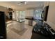 Open kitchen design with stainless appliances and an island with seating at 105 Dairy Ct, Chapel Hill, NC 27516