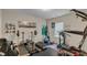 Well-equipped home gym with weightlifting equipment, a punching bag, and fitness accessories for a great workout at 106 Neuse Bluff Cir, Clayton, NC 27527