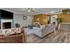 Inviting living area with fireplace, neutral colors, and plenty of seating at 106 Neuse Bluff Cir, Clayton, NC 27527