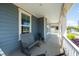 Inviting porch with seating area to enjoy the views at 1208 Steinbeck Dr, Durham, NC 27703
