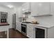 Well-appointed kitchen features white cabinetry, marble backsplash, and stainless-steel appliances at 1310 Mayfair Rd, Raleigh, NC 27608
