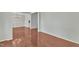 Open-concept dining area featuring hardwood floors at 1420 Willowleaf Way, Apex, NC 27502
