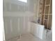 Bathroom walls are prepped for finishing with roughed-in plumbing at 152 Cultivator Ct, Angier, NC 27501