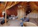 Unfinished attic space with exposed wooden beams and insulation at 192 Ash Lily Ct, Nashville, NC 27856