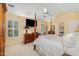 Spacious main bedroom with plantation shutters, ensuite bathroom, and a serene atmosphere at 205 Lippershey Ct, Cary, NC 27513