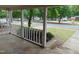 Charming porch view showcasing the neighborhood and landscaped street at 223 S Main St, Wendell, NC 27591