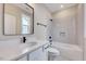Elegant bathroom featuring a sleek vanity, modern fixtures, and a soaking tub, providing a spa-like experience at 2437 Terri Creek Dr, Fuquay Varina, NC 27526