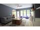 Open living area with backyard access, a fireplace, and neutral décor enhancing the comfortable atmosphere at 3219 Ranbir Dr, Durham, NC 27713