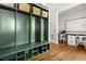 Mudroom with built-in lockers and storage at 3513 Forest Oaks Dr, Chapel Hill, NC 27514