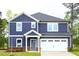 Charming two-story home showcasing a well-maintained lawn and a classic architectural design at 3813 Rosebush Dr, Zebulon, NC 27597