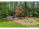 Picture of a meticulously maintained yard with patio and mature trees at 3826 Regent Rd, Durham, NC 27707