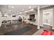 Basement transformed into a home gym featuring exercise equipment and rubber flooring at 3826 Regent Rd, Durham, NC 27707