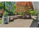 Spacious outdoor deck overlooking the lush backyard landscape at 3826 Regent Rd, Durham, NC 27707