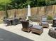 Relaxing backyard patio with cozy seating and dining area, perfect for outdoor entertainment at 406 Sapphire Dr, Durham, NC 27703